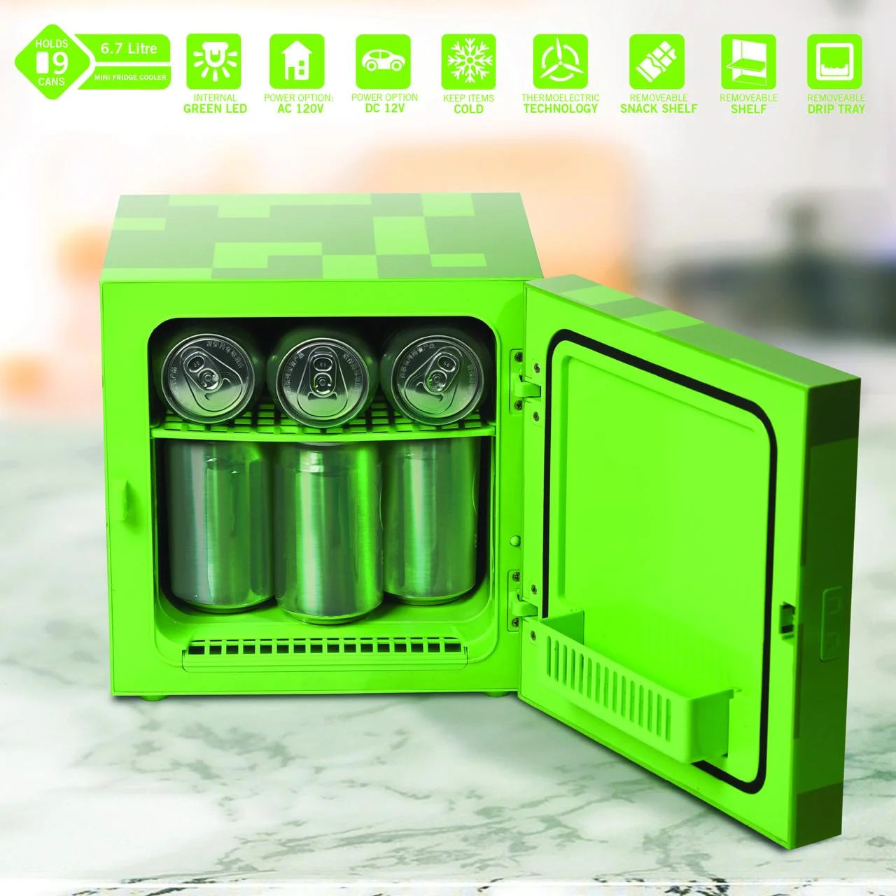 Minecraft Mini Refrigerador Green Creeper